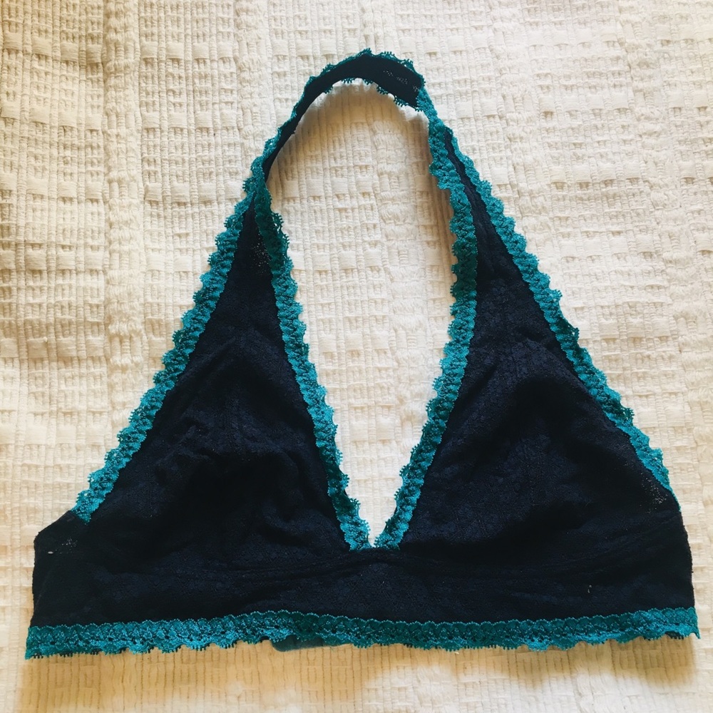 Free People Crochet Halter Bralette